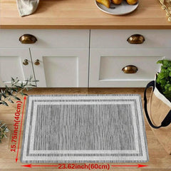 Geometric Printed Non Slip Floor Mat Waterproof Kitchen Rugs And Mats Grey