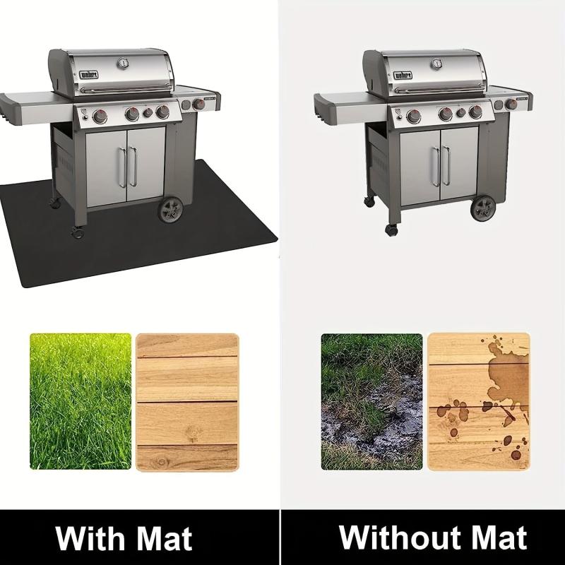 Outdoor Grill Mat 127 x 91.44 cm Protects Decks Waterproof Firewood BBQ Pad