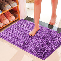 Shagyy Cozy Bathmat Soft Chenille Bathroom Floor Rug Absorbent Durable