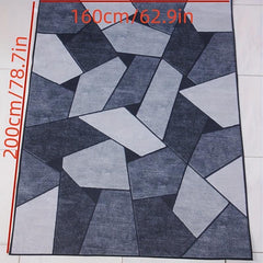 Geometric Area Rug Modern Crystal Velvet Rug Non slip Soft Comfortable Mat