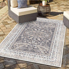 Boho Style Floral Pattern Rug - Non-Slip Home Mat for Living Room & Bedroom