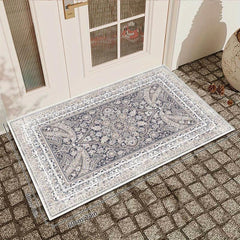 Boho Style Floral Pattern Rug - Non-Slip Home Mat for Living Room & Bedroom