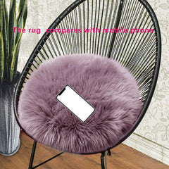 Purple Round Rug Bedroom Floor Mat Home Decor