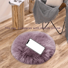 Purple Round Rug Bedroom Floor Mat Home Decor