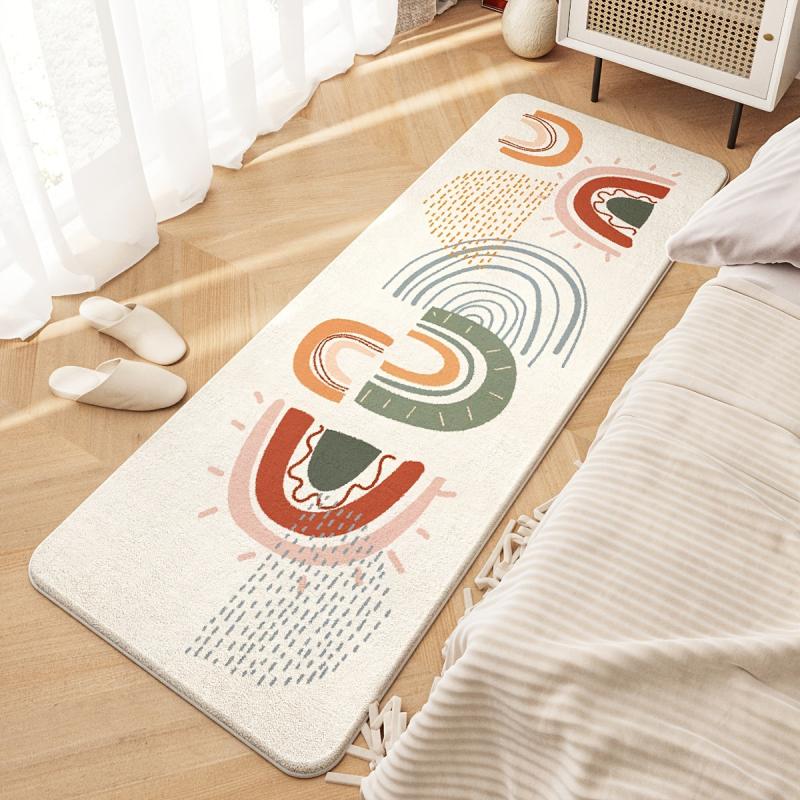 Rainbow Stripe Anti Slip Soft Durable Home Carpet for Nursery Kids Girls Room
