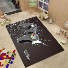 3D Gamer Rug For Boys Bedroom Carpets Gamepad Playroom Doormat