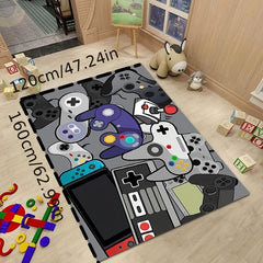 3D Gamer Rug For Boys Bedroom Carpets Gamepad Playroom Doormat