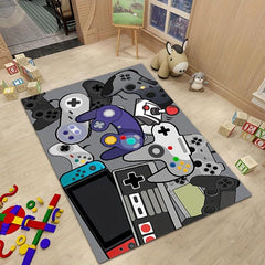 3D Gamer Rug For Boys Bedroom Carpets Gamepad Playroom Doormat