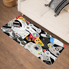 3D Game Rug for Boys Bedroom Non-Slip Mat