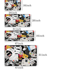 3D Game Rug for Boys Bedroom Non-Slip Mat