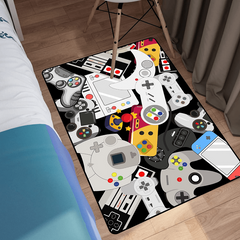 3D Game Rug for Boys Bedroom Non-Slip Mat