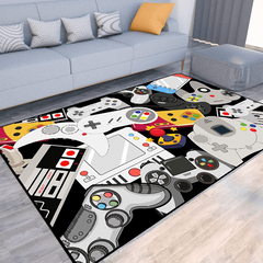 3D Game Rug for Boys Bedroom Non-Slip Mat