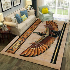 Egypt Man Bird Mayan Pattern Carpet Door Floor Mat Doormat Non slip