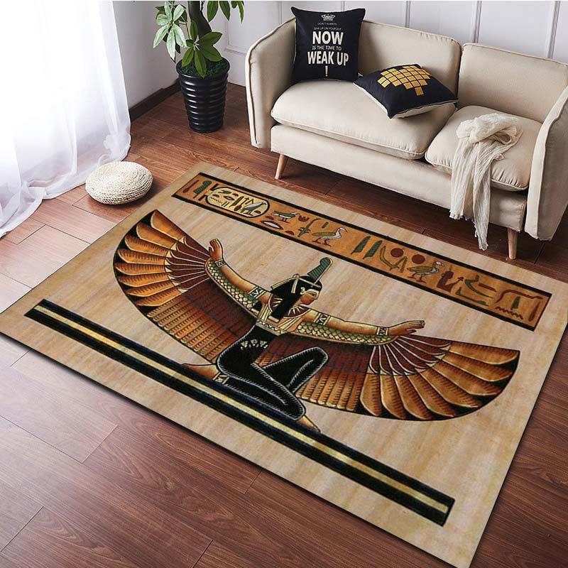 Egypt Man Bird Mayan Pattern Carpet Door Floor Mat Doormat Non slip