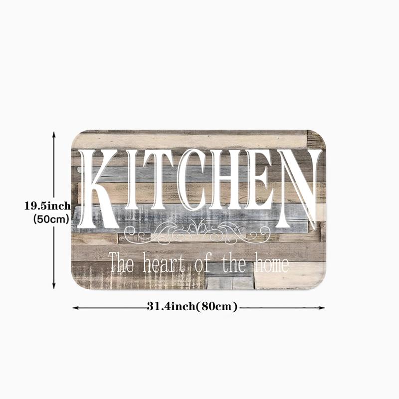 1pc KITCHEN Letter Rug Kitchen Printing Floor Mat Non-slip Indoor Doormat