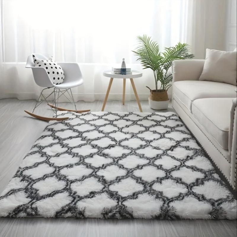 Moroccan Shag Area Rug Soft Plush Carpet for Bedroom Living Room Home