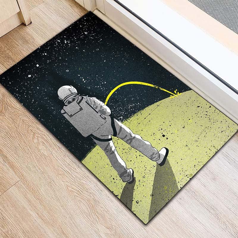 Cartoon Astronaut Print Floor Rug Non-Slip Mat Home Decor Carpet