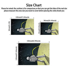 Cartoon Astronaut Print Floor Rug Non-Slip Mat Home Decor Carpet