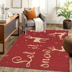 Christmas Elk Printed Floor Mat Anti Fatigue Standing Mat