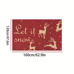 Christmas Elk Printed Floor Mat Anti Fatigue Standing Mat