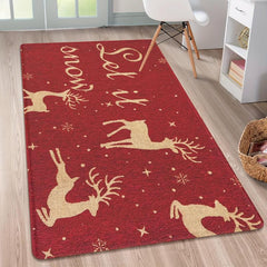 Christmas Elk Printed Floor Mat Anti Fatigue Standing Mat