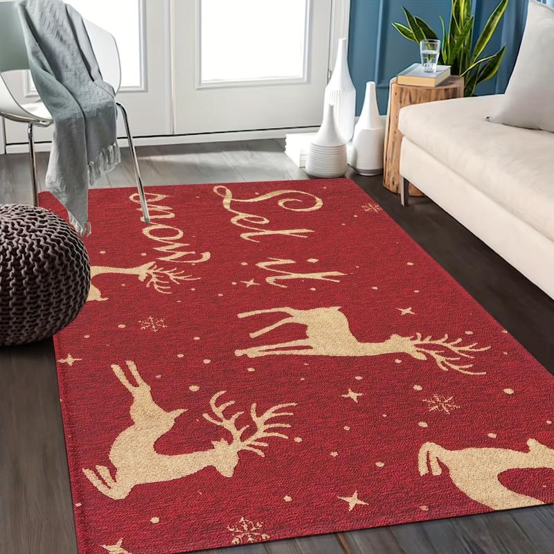 Christmas Elk Printed Floor Mat Anti Fatigue Standing Mat