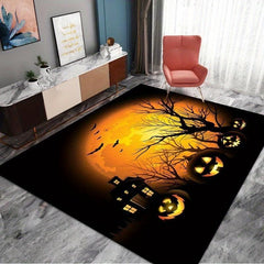1pc Halloween Pumpkin Area Rugs for Christmas Halloween Party Decor