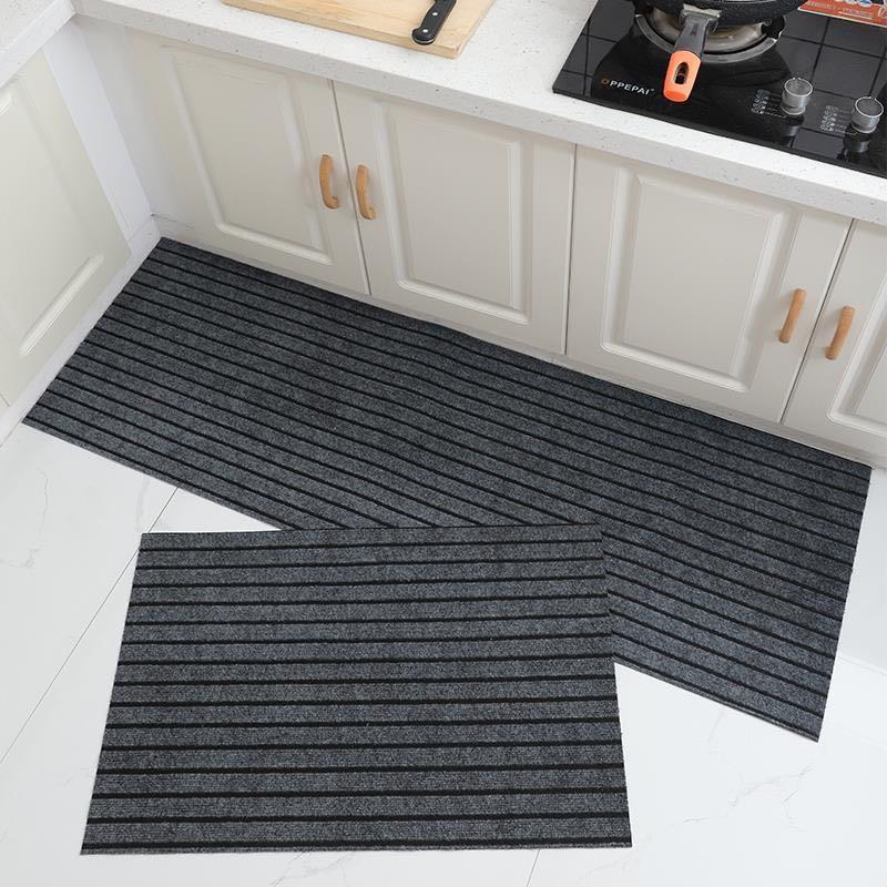 2 Pcs Non Slip Striped Kitchen Floor Mat Absorbent Bathroom Mat 40x60 Inches