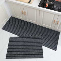 2 Pcs Non Slip Striped Kitchen Floor Mat Absorbent Bathroom Mat 40x60 Inches