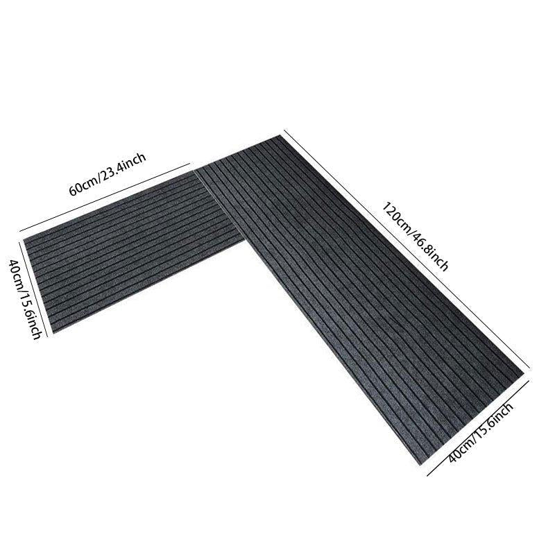 2 Pcs Non Slip Striped Kitchen Floor Mat Absorbent Bathroom Mat 40x60 Inches