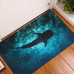 Ocean Whale Shark Pattern Area Rug Machine Washable Anti-slip Carpet