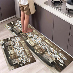 Colorful Daisy Floor Mat Non Slip Indoor Carpet