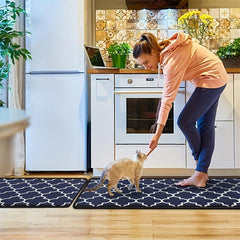 Ergonomic Anti Fatigue Kitchen Mat Set - Non Slip Waterproof PVC