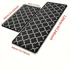 Ergonomic Anti Fatigue Kitchen Mat Set - Non Slip Waterproof PVC