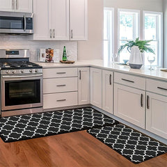 Ergonomic Anti Fatigue Kitchen Mat Set - Non Slip Waterproof PVC