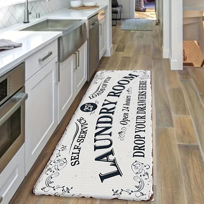 Laundry Room Kitchen Rug Non-slip Carpet Mat
