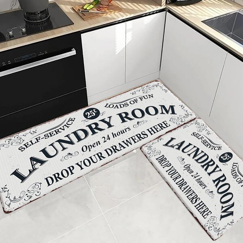 Laundry Room Kitchen Rug Non-slip Carpet Mat