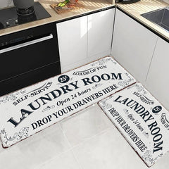 Laundry Room Kitchen Rug Non-slip Carpet Mat