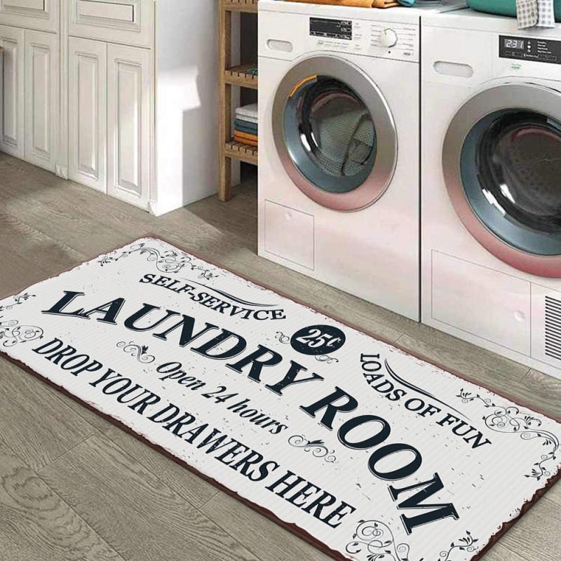 Laundry Room Kitchen Rug Non-slip Carpet Mat