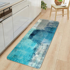 Soft Kitchen Floor Mat Vintage Abstract Non-slip Laundry Room Mat