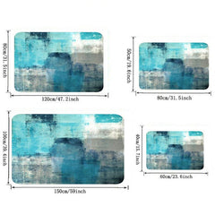 Soft Kitchen Floor Mat Vintage Abstract Non-slip Laundry Room Mat