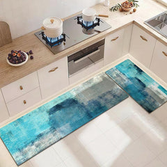 Soft Kitchen Floor Mat Vintage Abstract Non-slip Laundry Room Mat