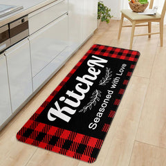 Soft Kitchen Rug Set Non Slip Absorbent Machine Washable Carpet