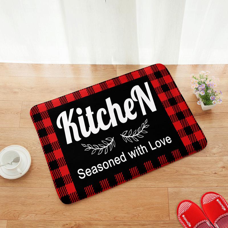 Soft Kitchen Rug Set Non Slip Absorbent Machine Washable Carpet