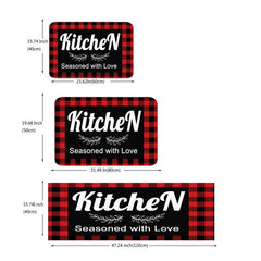 Soft Kitchen Rug Set Non Slip Absorbent Machine Washable Carpet