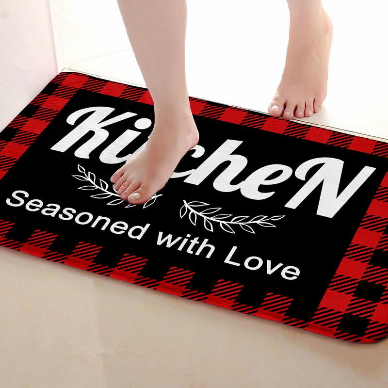 Soft Kitchen Rug Set Non Slip Absorbent Machine Washable Carpet