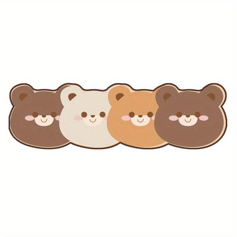 Bear Non-Slip Floor Mat Absorbent Bath Rug Anti-Skid Shower Carpet