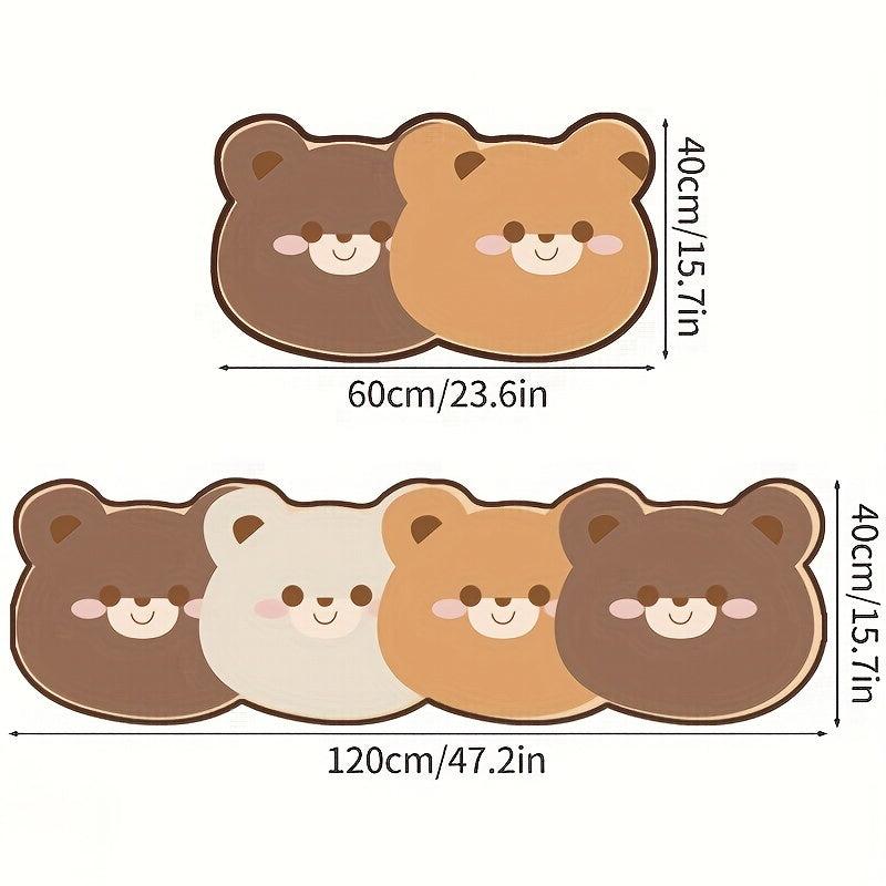 Bear Non-Slip Floor Mat Absorbent Bath Rug Anti-Skid Shower Carpet