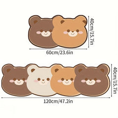 Bear Non-Slip Floor Mat Absorbent Bath Rug Anti-Skid Shower Carpet