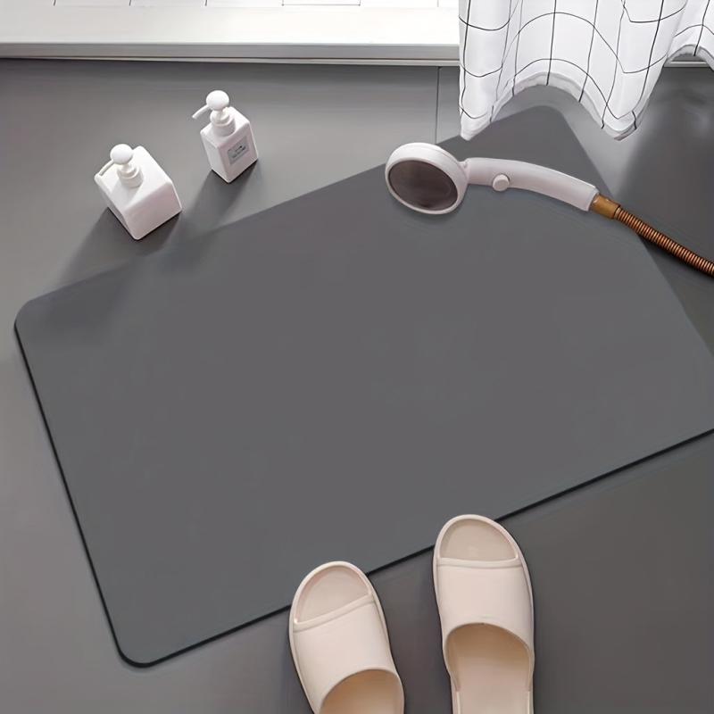 Solid Bath Rug Absorbent Non-slip Bath Mat Diatom Mud Material Shower Carpet